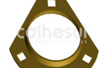 Flange Rolamento - Triangular - 3 Furos - Ge35